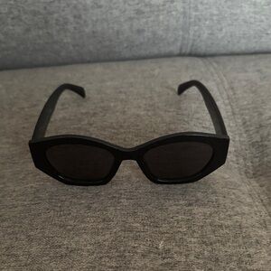 Celine Black Sunglasses with Gold Accent